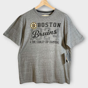 BOSTON BRUINS G-III T-Shirt Mens LARGE 6 Time Stanley Cup Champions 2011 NWT